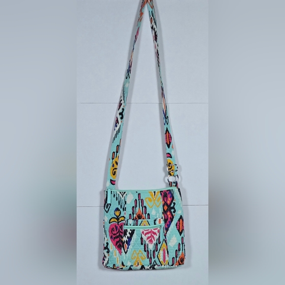 Vera Bradley Crossbody Bag Boho Teal Multicolor Quilted Purse - Picture 3 of 8